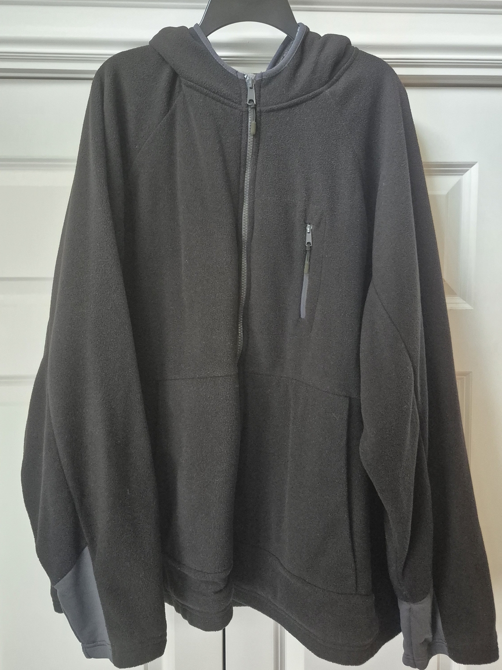 Men's Black Hooded Fleece Sweater